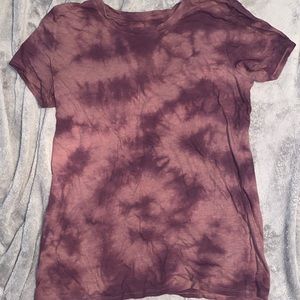 Pink VS burgundy Tie dye tee
